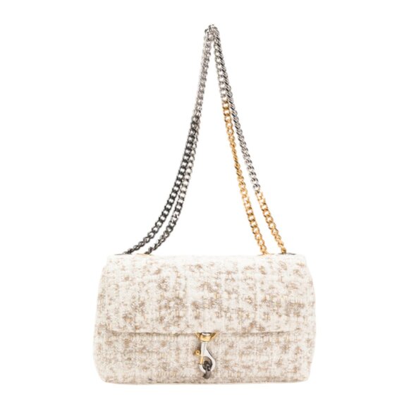 REBECCA MINKOFF Tweed Edie Crossbody With Gold Tone And Silver Tone Hardware